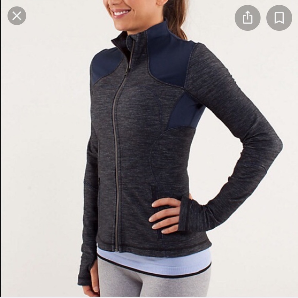 Lululemon Forms inkwell slub Denim Look Jacket
